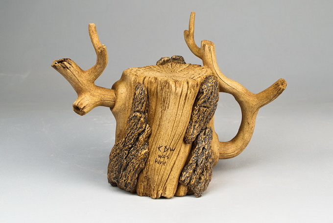 ceramic, wood, teapot