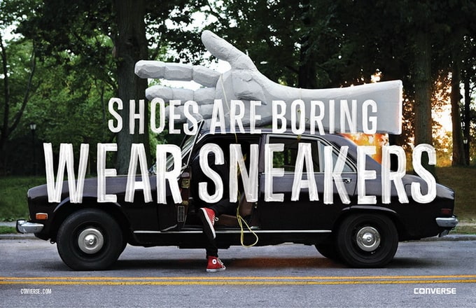 Converse states "Shoes Are Boring. Wear Sneakers" converseshoesareboring02