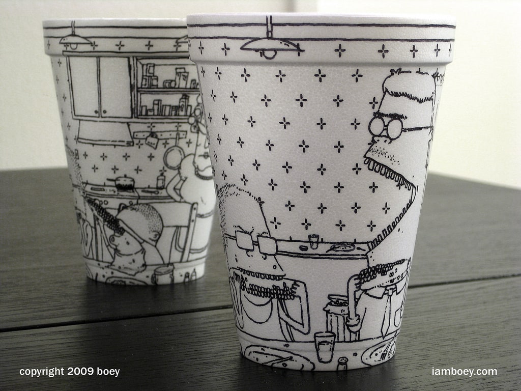 Coffee Cup Artwork by Cheeming Boey 4188253026_82986d0e07_b