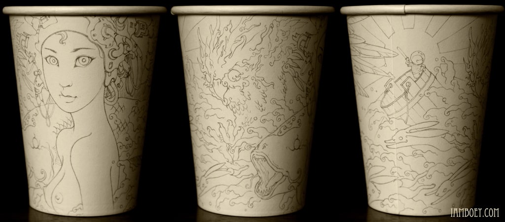 Coffee Cup Artwork by Cheeming Boey 7411143430_76ef377713_b