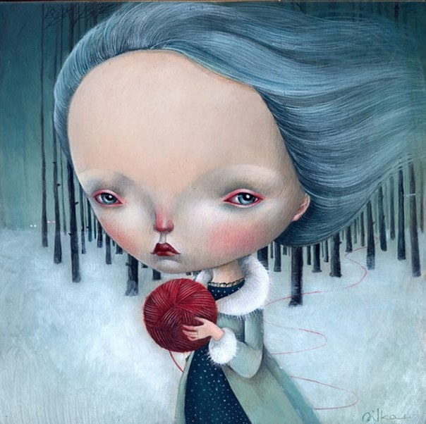 Surrealistic Illustrations "Sad Girls" by Dilka Bear 4 copy
