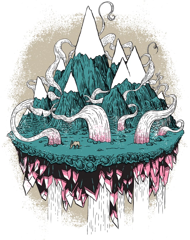 Illustrator Mat Pringle advaitic-mountains