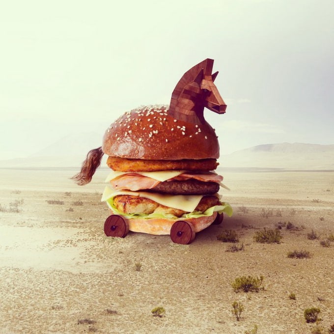 Photo series "Fat Burger & Furious" by duo Thomas & Quentin fat-furious-burger-1-640x643