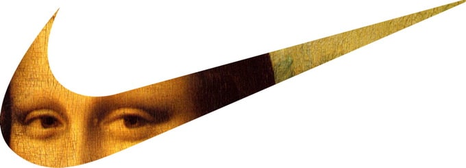 Famous painting and Nike's logo swooshart30