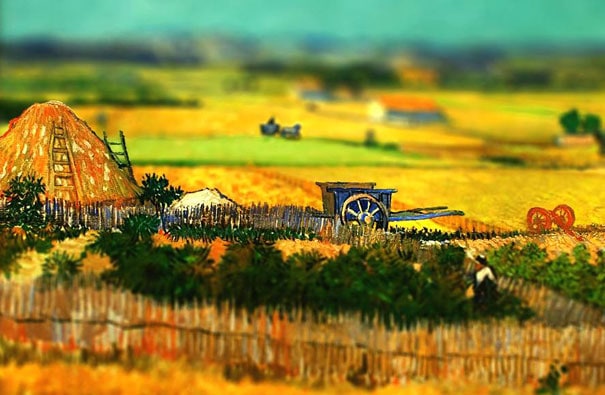 Van Gogh's Paintings Get Tilt-Shifted tilt-shift-van-gogh-the-harvest