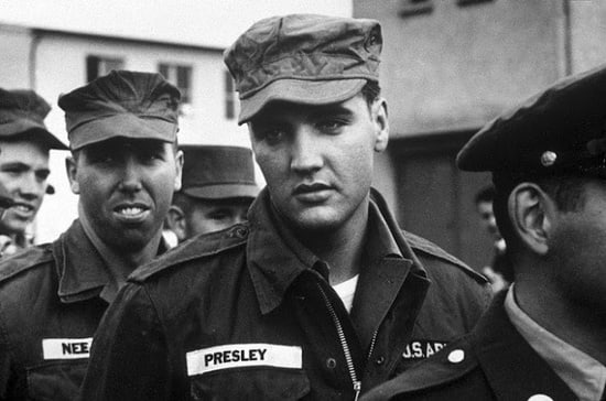 elves presley in the army