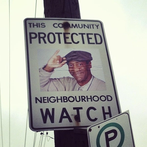 Boring Neighborhood Watch Signs Pimped With Movie And TV Characters boring_neighborhood_watch_pimped_with_movie_and_tv_characters_2014_02