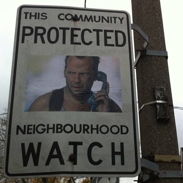 Boring Neighborhood Watch Signs Pimped With Movie And TV Characters boring_neighborhood_watch_pimped_with_movie_and_tv_characters_2014_04