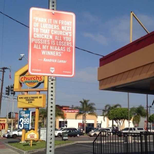 new _rap_quotes_signs_on_original_locations_in_los angeles_2014_05
