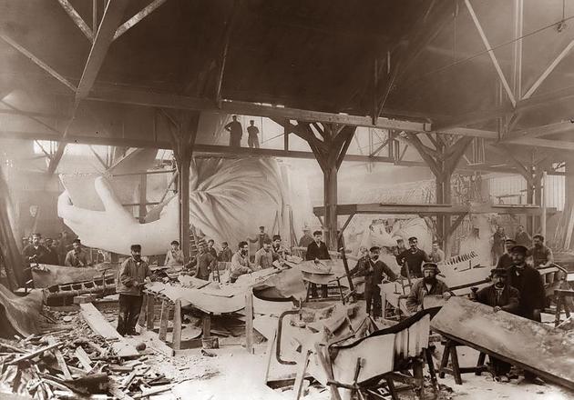 Construction of the Statue of Liberty 1884