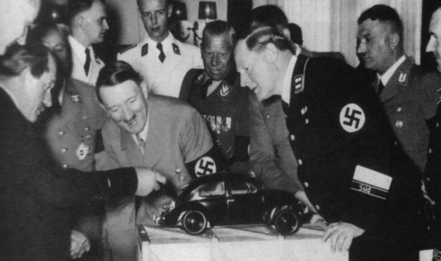 ferdinand porsche showcasing beetle