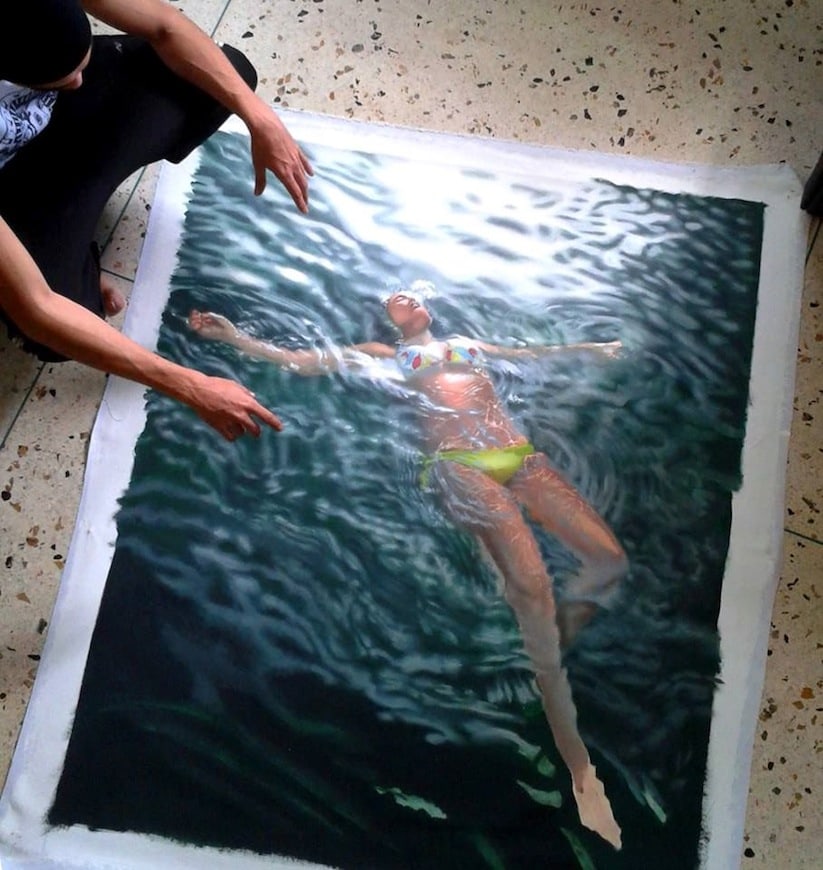 Hyperrealistic Oil Paintings Of People Swimming by Gustavo Silva Nuñez hyperrealistic_oil_paintings_of_people_swimming_by_gustavo_silva_nunez_2014_03