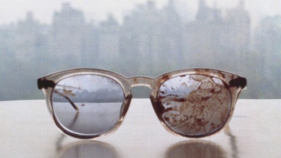 The glasses John Lennon wore when he was assassinated, 1980