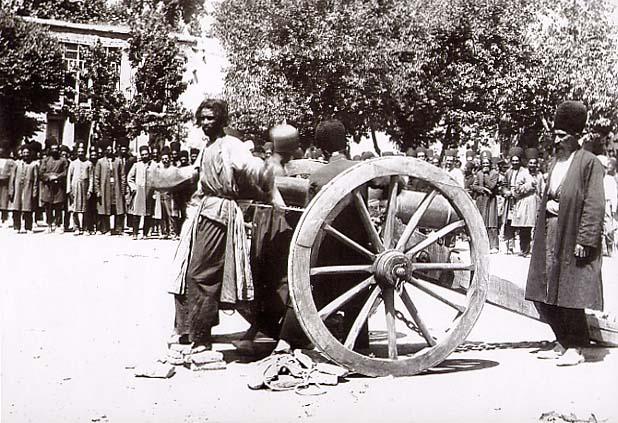 Execution by cannon, Shiraz, Iran, late 19th century