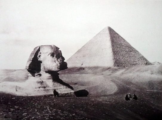 great pyramid and sphinx, egypt, 1873