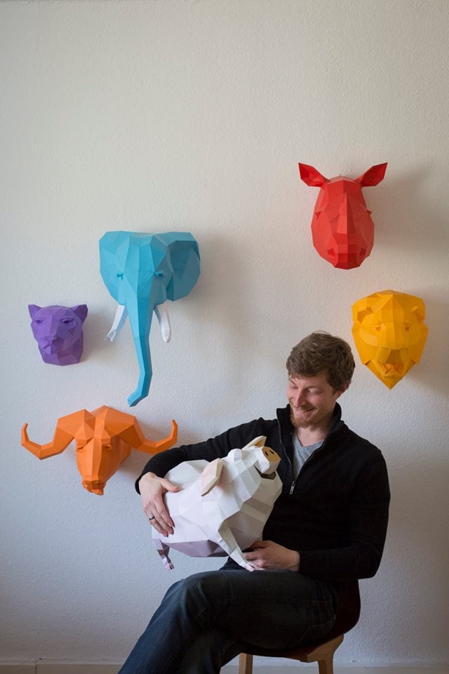 Wolfram-Kampffmeyer-DIY-Paper-Animal-Sculptures-14