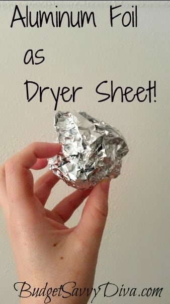A ball of aluminum foil makes for a great reusable drier sheet.