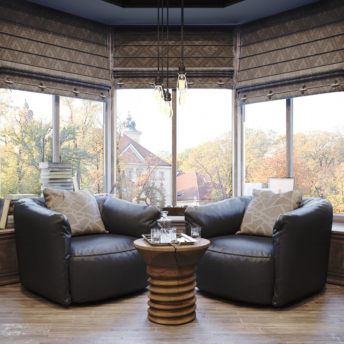 vintage office for a private residence denis krasikov - www.homeworlddesign. com (5)