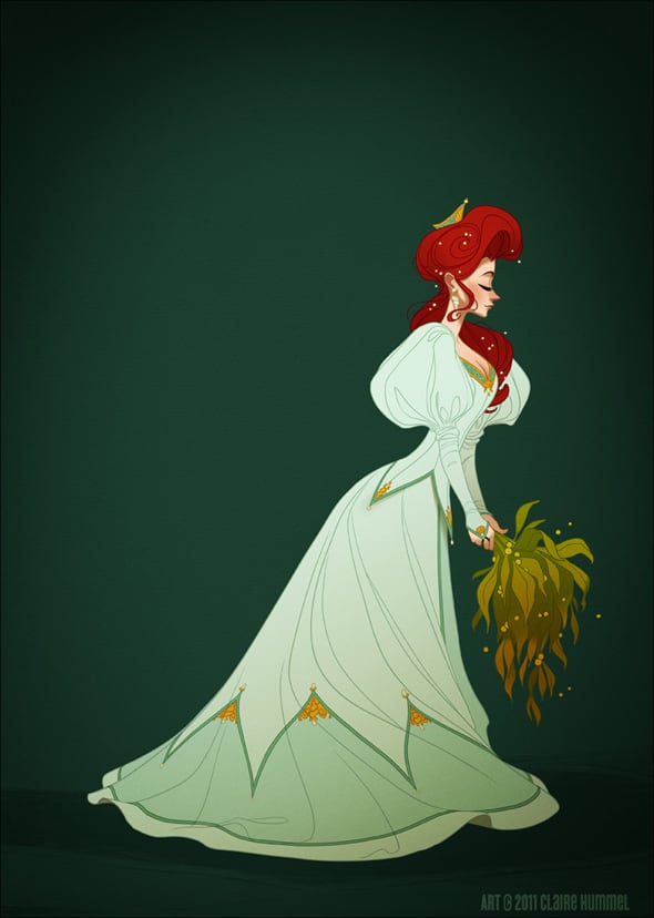 Disney Princesses In Accurate Fashion by Claire Hummel disney-princess-in-accurate-period-clothing-chicquero-fashion-ariel