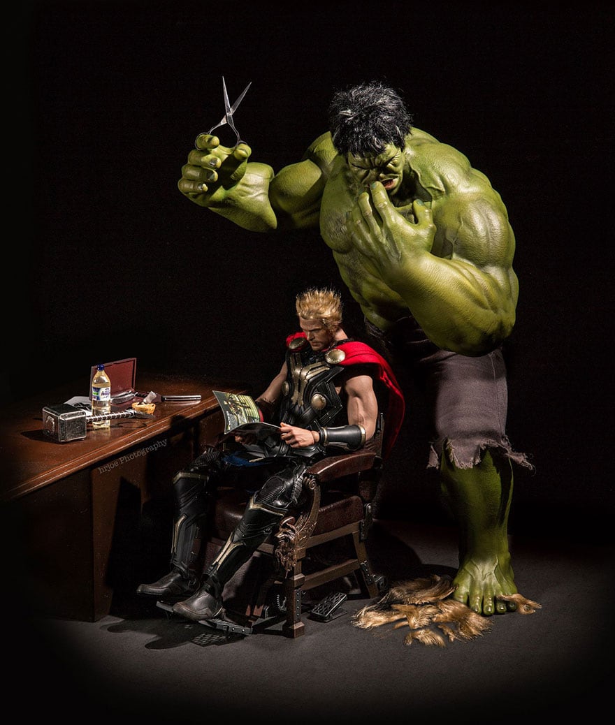 Photographs of Everyday Life of Superhero Toys superhero-action-figure-toys-photography-hrjoe-5