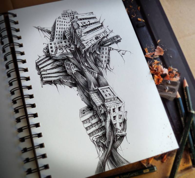 Amazing 3D Pencil Drawings Pop Out of the Page