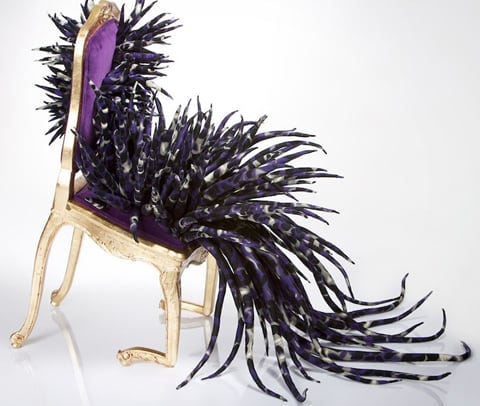 "Infectious Desires": Soft Sculptures Of Chairs Bursting With Organic Life anemone incursion ii klaus_zpsbtgeyeyz