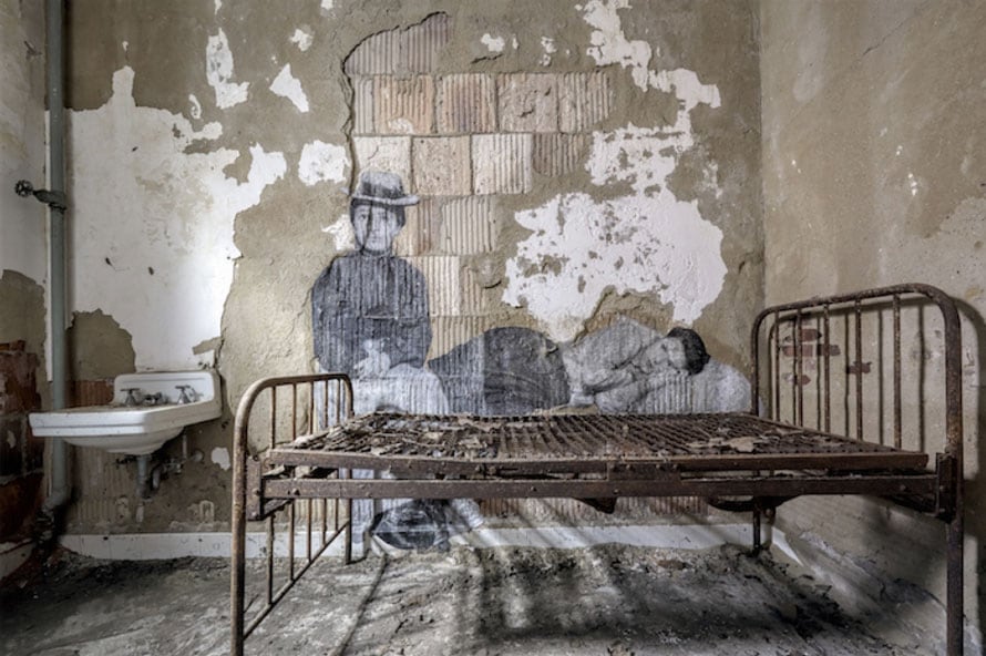 Haunting Photo Exhibition In Abandoned Ellis Island Hospital by JR juxtapozjrellis10