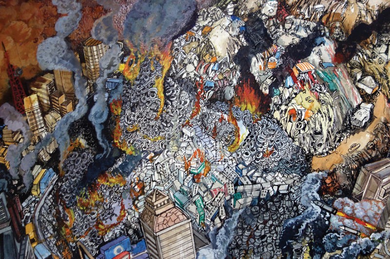 Detailed Series Of Drawings Showing the Harm We've Done to Earth yin_yang_20