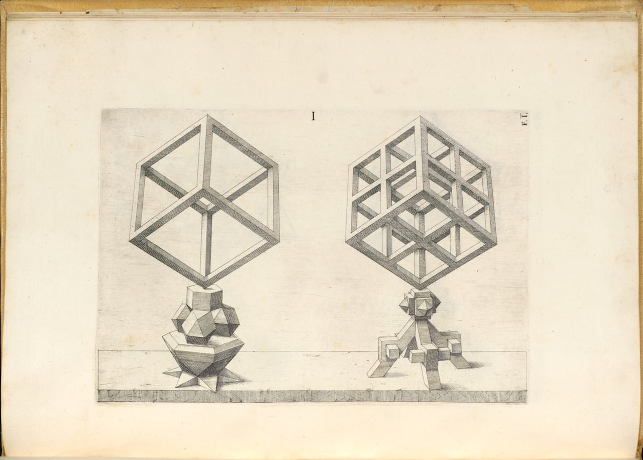 Page from Wenzel Jamnitzer’s ‘Perspectiva corporum regularium’