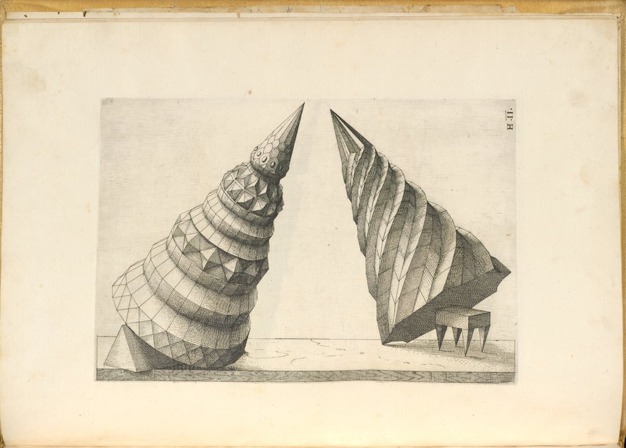 Wenzel Jamnitzer, ‘Perspectiva corporum regularium, anno MDLXVIII’ [1568], etcher: Jost Amman, printer: Christoph Heussler (all images courtesy the Getty Research Institute Digital Collections)