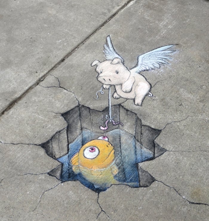 fishing street art