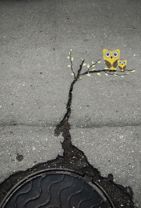small street art floor