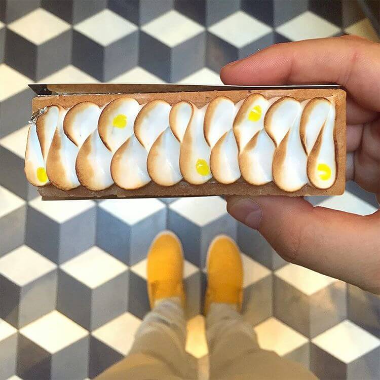 Parisian Desserts Harmonized With Shoes In A Delicious Instagram Account lemon meringue tart by un dimanche à paris