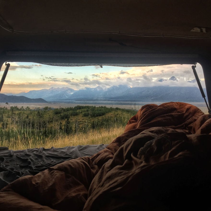 We spent a week camping in view of the Grand Tetons