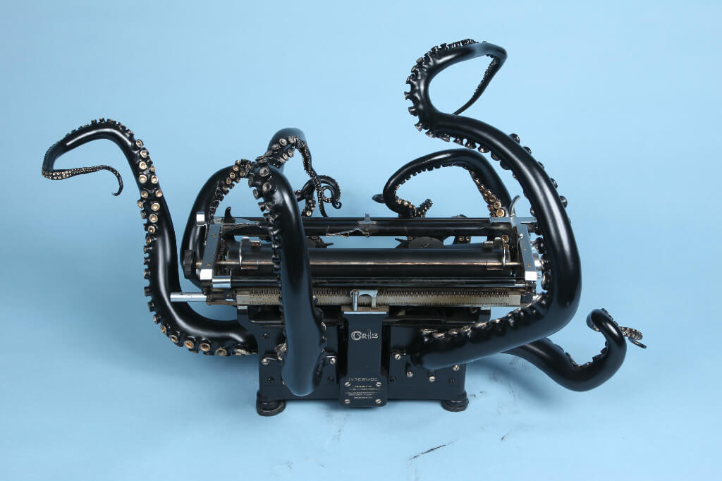 Typewriter With Sculpted Tentacles by Courtney Brown courtney-brown-freeyork-5