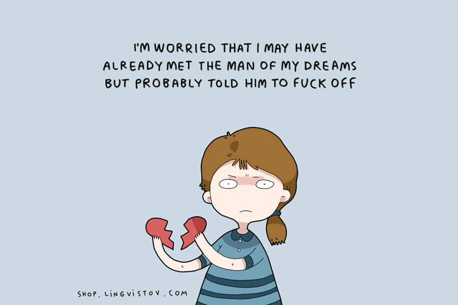 15 Illustrations That Only Single Girls Can Understand single-girl-lingvistov-freeyork-13