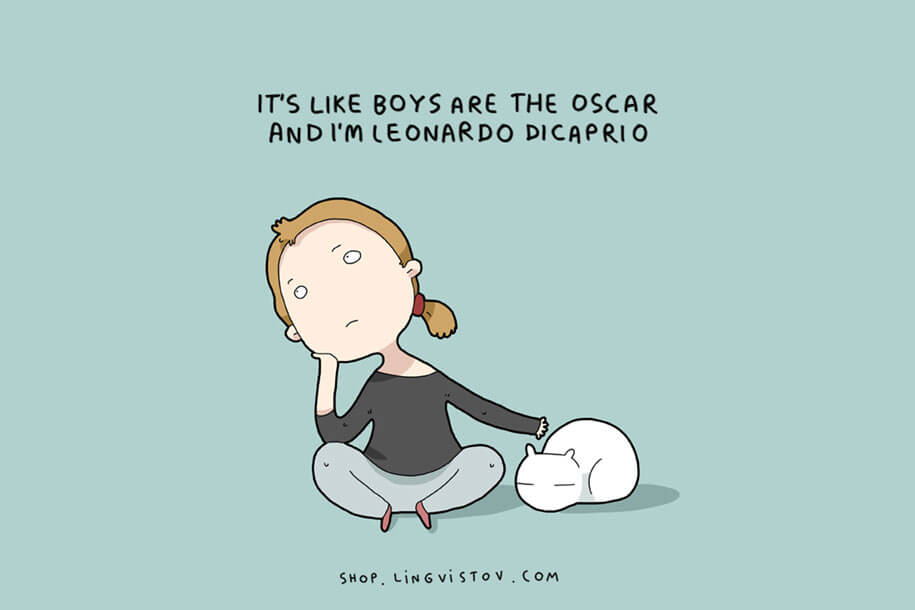 15 Illustrations That Only Single Girls Can Understand single-girl-lingvistov-freeyork-14