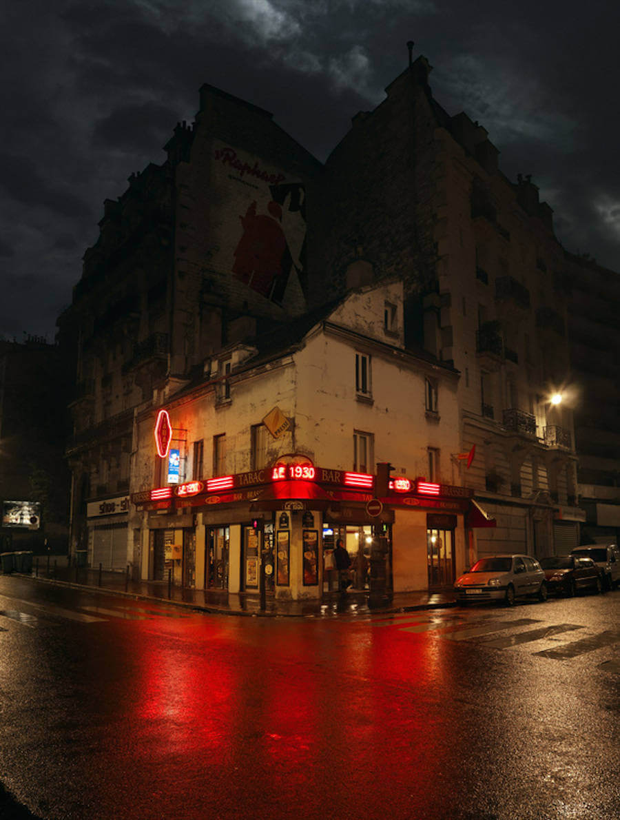 Cinematic Night Photos Lost Parisian Cafés by Blaise Arnold red-lights-blaise-arnold-fy-2