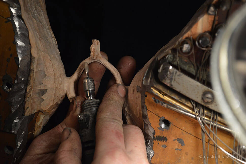Artist Connected Two Parts of Piano With a Wishbone piano-wishbone-4