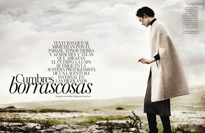 Kinga Rajzak Dons Winter Wear for Vogue Spain January 2013 by Jason Kibbler