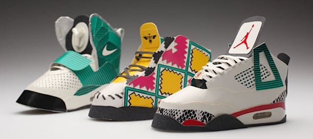 Sneaker Sculptures made from Cigarette Packs