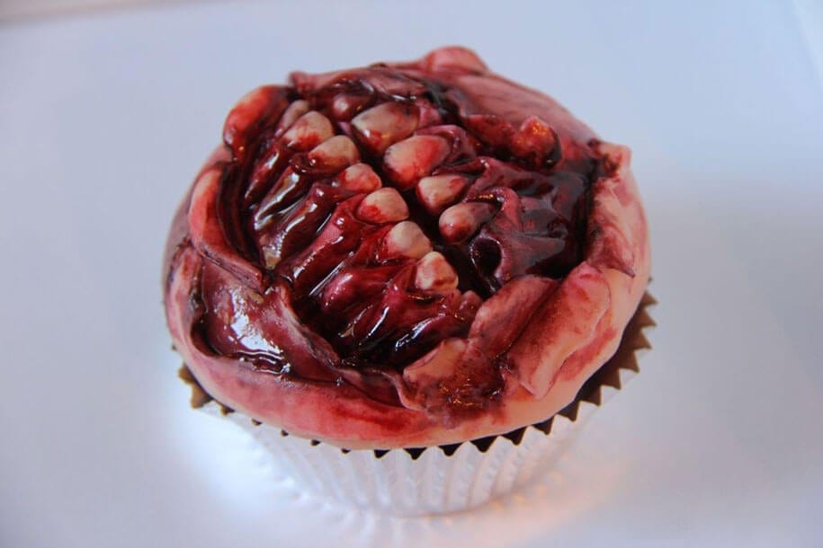 halloween pastry do it yourself zombie mouth muffin semadarg 3
