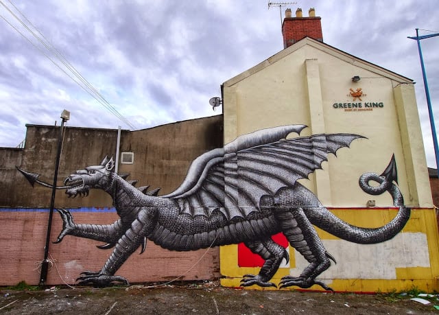 New Mural by Phlegm for Empty Walls Festival 2013, Cardiff / Wales