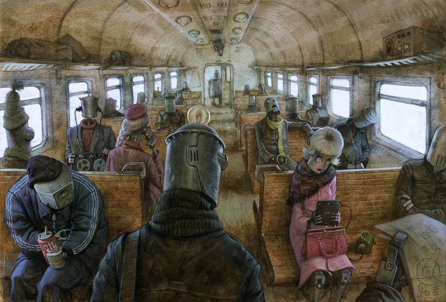 a group of people in a room