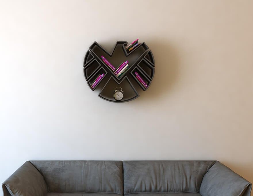a clock in the middle of a room