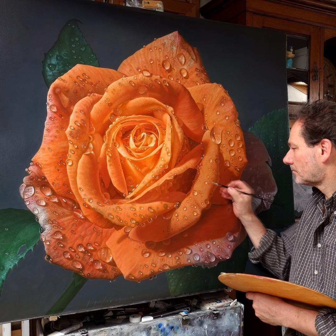 01 Gioacchino Passini Realistic Paintings of Flowers and Roses www designstack co