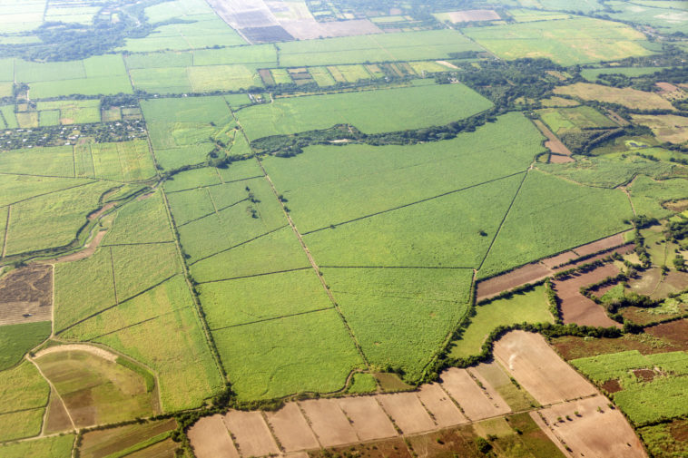 aerial panorama of rural regions of el salvador RU75VGP