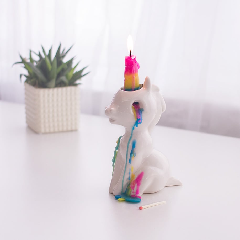 unicorn tears rainbow candle 2