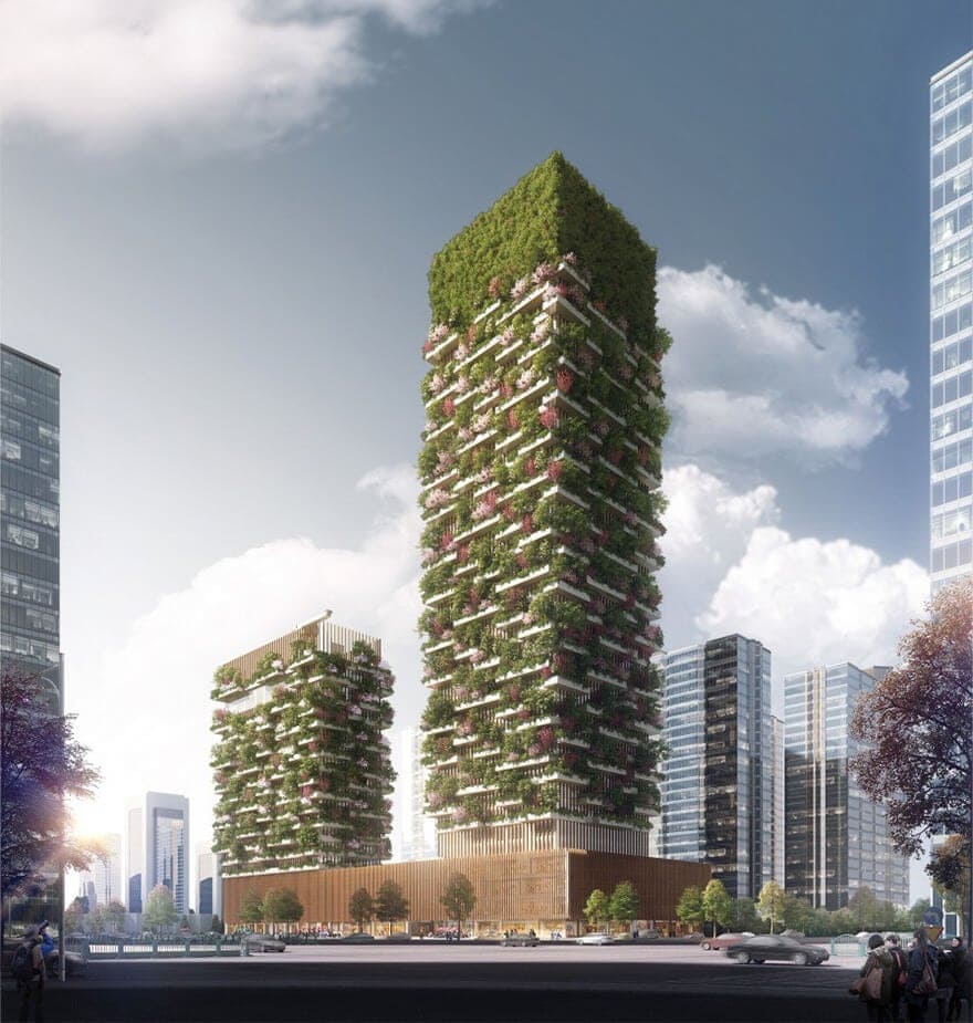 China’s First Vertical Forest will be Covered in Over 3,000 Plants