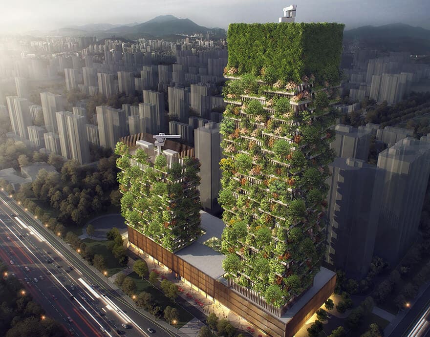China’s First Vertical Forest will be Covered in Over 3,000 Plants